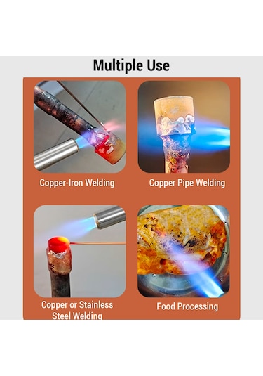 Propan Meşale Kafası Yüksek Yoğunluklu Torç Kafası Lehimleme Tetik Başlangıç Gaz Meşalesi Lehimleme Lehimleme Kaynak İçin Altın