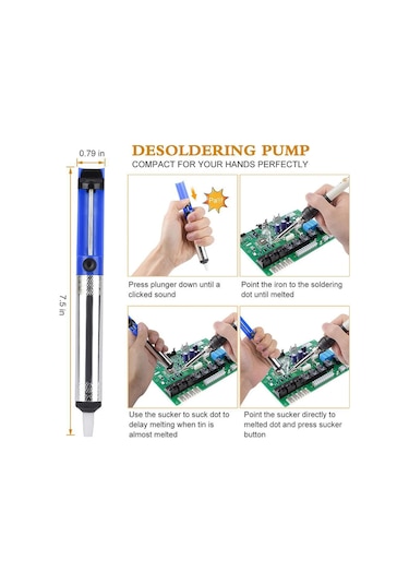 Red 220v 60w Ayarlanabilir Sıcaklık Havya Kiti 15 1 Havya