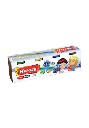 Heroes. 4 Renk. Oyun Hamuru. Büyük Oyun Hamuru. Kaliteli. Eğitici