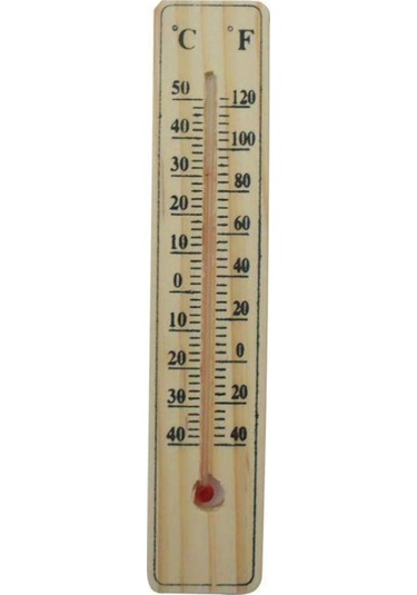 Ahşap Oda Sıcaklığı Sıcaklık Ölçümü Termometresi Küçük Boy Çok Renkli