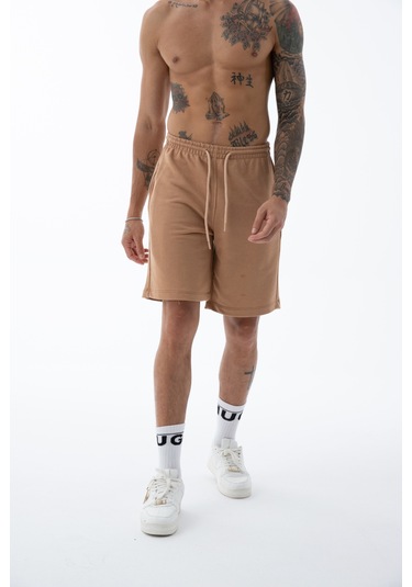 Erkek Yavru Ağzı Yüksek Kalite Relax-fit Rahat Kesim %100 Pamuk Bağcıklı Siyah Düz Basic Şort Yavru Ağızı