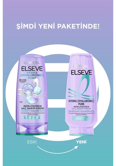 ELSEVE Hydra [hyaluronic] Pure Salisilik Asit Içeren Yağlanma Karşıtı Nemlendirici Saç Kremi 250ml