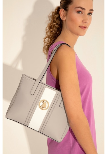 U.S. Polo Assn. Kadın Açık Gri Kol Çantası 50293679-VR001