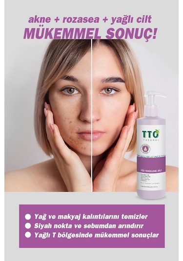 Tto Yağlı ve Karma Ciltler için Yüz Temizleme Jeli 2 x 200 ML