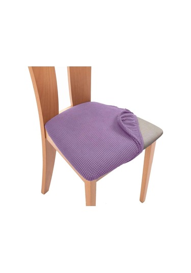 Mor Polar Polar Sandalye Minder Örtüsü Streç Ucuz Yemek Minderi Koltuk Kılıfı Arkalığı Olmadan Koruyucu Mutfak Sandalyeleri Otel Ev