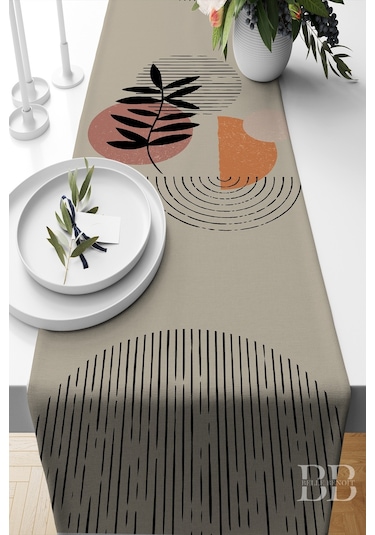 Belle Benoit Baskılı Runner & Koltuk Kırlent Kılıfı Set Desen42