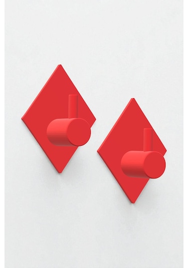 2'li Askılık Havlu Askısı, Bornoz Askısı, Kapı Arkası, Duvara Monte, Dayanıklı Malzeme, Turuncu 93 Turuncu