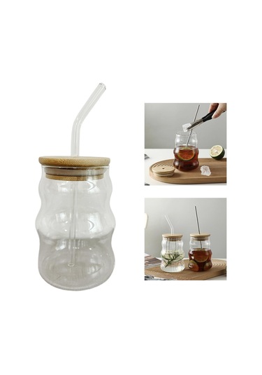 Suntek Milkshake Beer Için Cam Kavanoz Drinkware Temizle B B