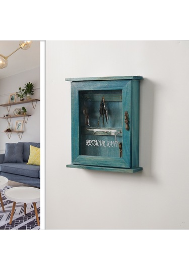 Eski Renk Kurdele Akrilik Anahtar Kutusu Anahtar Saklama Kutusu, Duvara Asılabilir A