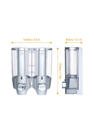 Reedark "kilitli Çift Hazneli Duvar Sabunluk - Şık Ve Hijyenik Ev & İş Yeri Çözümü" 112 Karakter Alternatif Başlık: "premium Kilitli Duvar Sabun Dispanseri - Geniş Kapasiteli, Sızdırmaz" 97 Karakter Gümüş