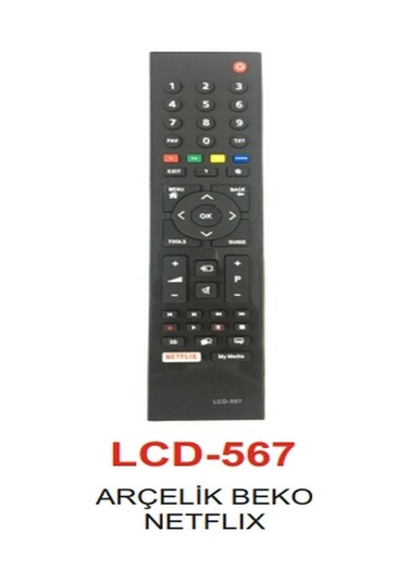 Arçelik - 3d Smart Netflix Tv Kumandası - Lcd 567