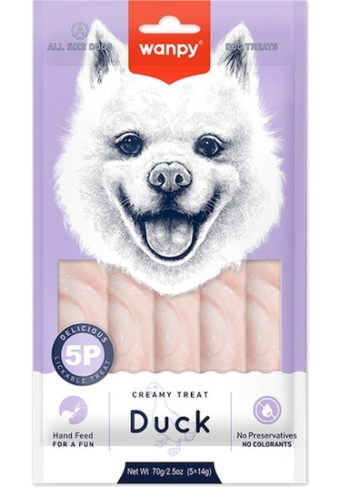 Wanpy Ördekli Krema Köpek Ödülü 5 x 14 G