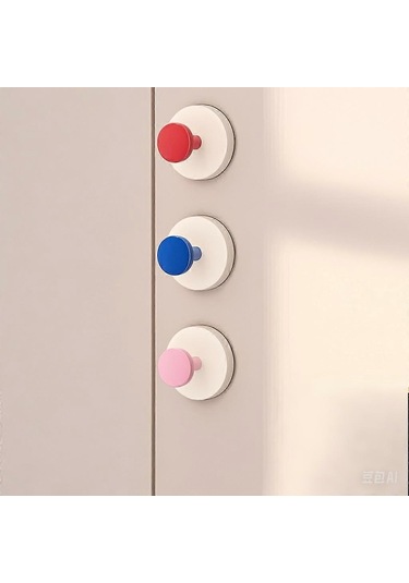 Sarı 2'li Paket Duvara Monte Vantuzlu Kanca, Yuvarlak Dekoratif Tasarım Diğer