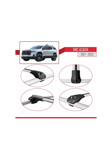 Gmc Acadia 2017-2023 Arası İle Uyumlu Ace-1 Ara Atkı Tavan Barı G
