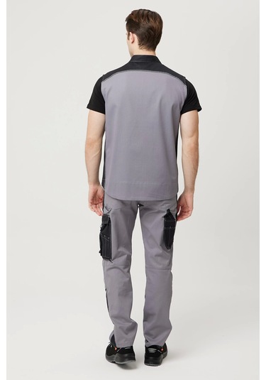 Allium Yazlık İş Ve Outdoor Yelek Gri-siyah