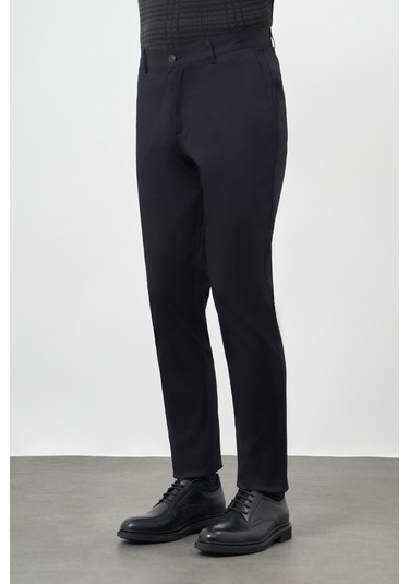 Siyah Düz Armürlü Pamuklu Yan Cep Comfort Fit Casual Pantolon 1003245164 Siyah