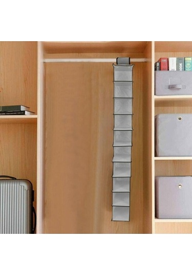 Novahub 10 Haki Cepler Asılı Giysi Çantası, İç Çamaşırı, Ayakkabı Organizatör, Ev Odası Elbise Tutucu Askı Dolap Haki