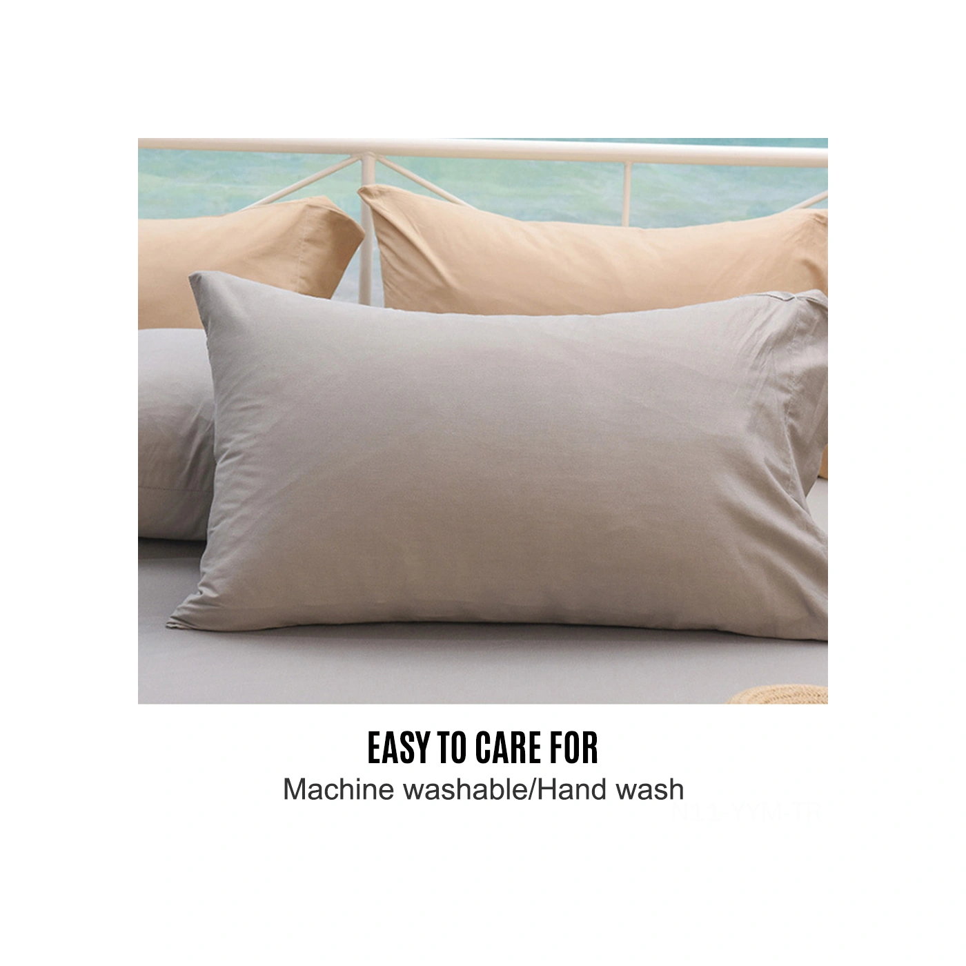 Geeksen 100% Pamuk Yastık Kılıfı, Envelope Tipi, 50x75 Cm, Yüksek Kaliteli Twill Dokuma, Kolay Yıkama, Deri Dostu, Lacivert Rengi Diğer