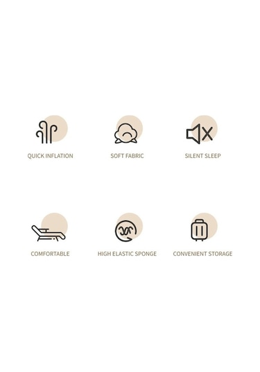 Wondernest Yatağı Yastıklı Şişme Kamp Yatağı Qd-8718 Otomatik Mavi Mat Levoryeou Kişilik Hava Yatağı Açık Gök Ekleme 66x192cm 3cm Altın