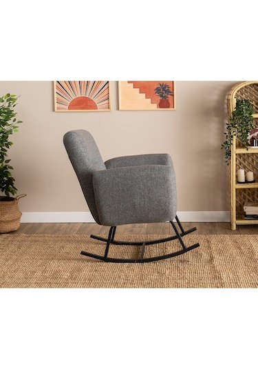 Pafu Kono Tv / Dinlenme / Baba / Emzirme Koltuğu Sallanan Sandalye - Keten Açık Gri
