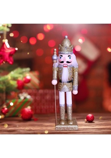 Pazly Xmas Süsler Kral Homyl Fındıkkıran Cm Altın Ahşap 30 Xp