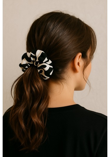 4'lü Lastikli Kumaş Simit Saç Tokası Simit Toka