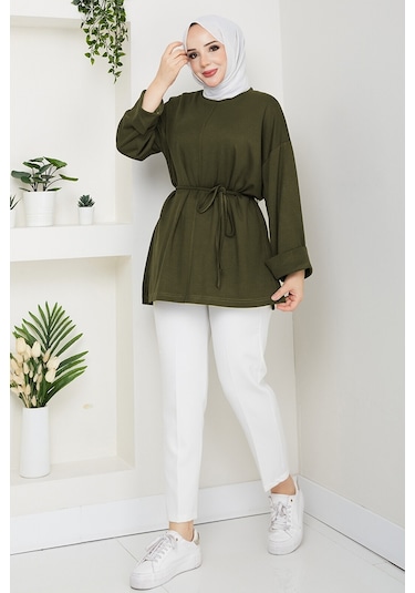 Günsel İpli Oysho Tunik 1646 - Haki Haki