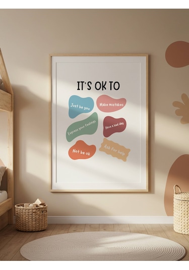 It's Ok To Dijital Baskı Poster V1 Çerçevesiz