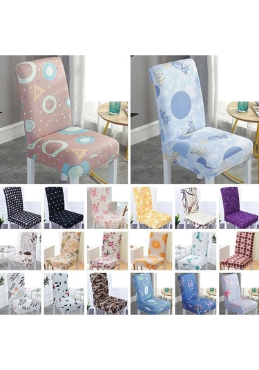 Esnek Ve Yıkanabilir Poliester Sandalye Kılıfı - Renkli Çiçek Desenli, Ev, Otel, Düğün Ve Partiler İçin Universal Tasarım Çok Renkli Çok Renkli