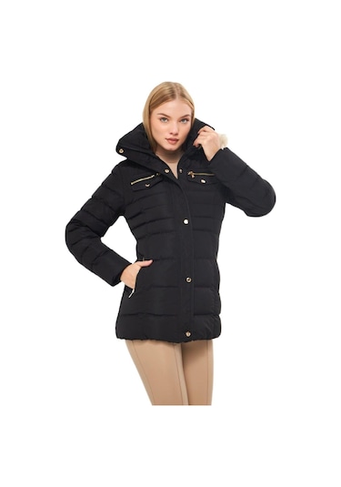 Kadın Büyük Beden Spor Kapüşonlu Mont M5303 Bgl-st03228 001