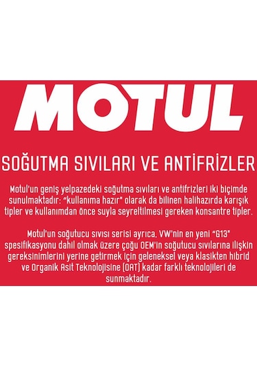 Motul Inugel G13 Ultra Antifriz 5 Lt Soğutma Sıvısı 4 Adet