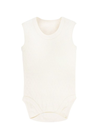 Sema Baby Jakarlı Askılı Badi (Body) - Beyaz 0-6 Ay