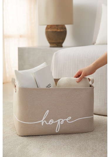 Ocean Home Textile Bej Renk Hope Sepet 42 x 31 x 25 cm