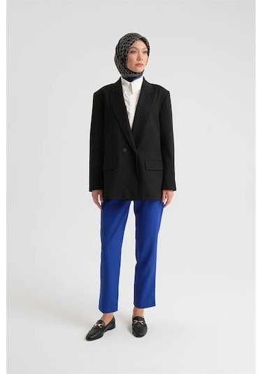 Armine Yüksek Bel Havuç Pantolon Ort2518 Saks Mavi