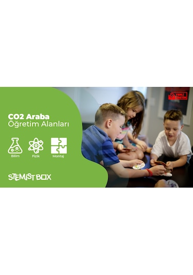 Stemist Box Co2 Araba Eğitici ve Öğretici Ahşap Oyuncak