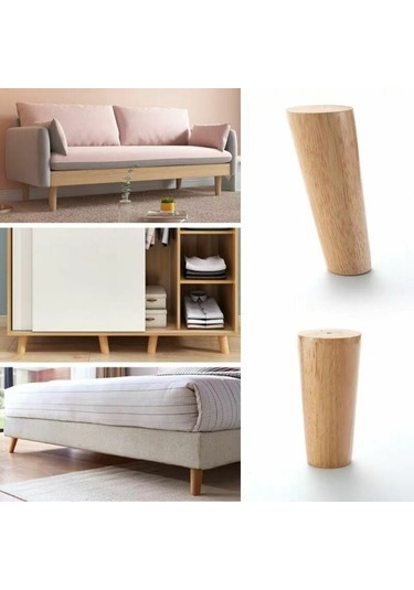 Adet Masif Ahşap Kanepe Ayağı, Koltuk Ve Komodin İçin Mobilya Ayağı Seti Diğer