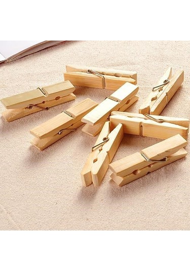 20 Adet Doğal Bambu Elbise Peg Aile Ahşap Çorap Yatak Çarşafı Rüzgar Geçirmez Pimleri Zanaat Ev Klipleri Kelepçe Ev Clothespins
