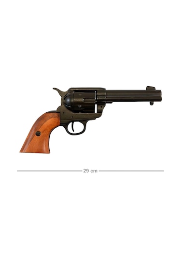 Denix Dekoratif Replika Revolver Cal.45 Peacemaker 4,75 , With 6 Bullets