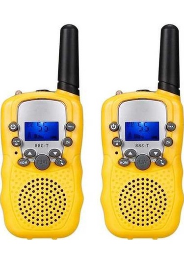 Fortunelane Erkek-çocuk Uyumlu Kablosuz Konuşur 8 Kanal 3 Km Menzil Vox Otomatik Gürültü Engelleme Outdoor Kamp Turizm Sarı