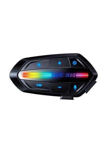 X63 Motosiklet Kask Kulaklık Intercom Işıklı Motorsiklet Interkom 5.3