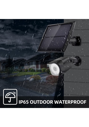 Wezone 2 Adet Güneş Enerjili Hareket Sensörlü Led Aydınlatma - Su Geçirmez Bahçe Ve Garaj Aydınlatması