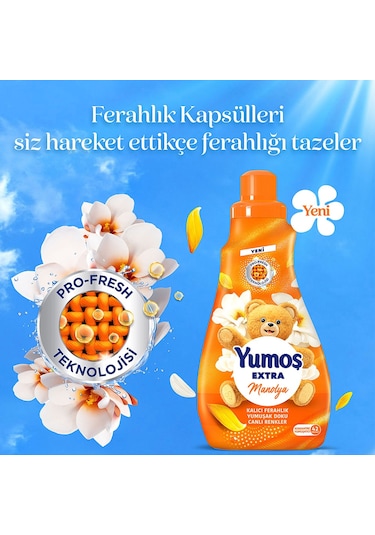 Yumoş Extra Çamaşır Yumuşatıcı 60 Yıkama Manolya 1440 Ml X4 Diğer