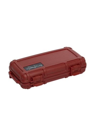 Cigar Caddy 5 Kırmızı Travel Humidor Puro Kutusu
