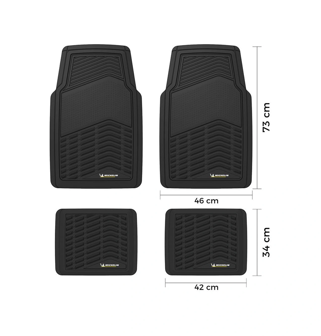 Michelin Mc33856 Tüm Araçlara Uyumlu 4 Parça Üniversal 3d Havuzlu Oto Paspas