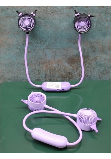 Kuromi Şarjlı Boyun Fanı Vantilatör 2 Kademeli Model 1 Çok Renkli