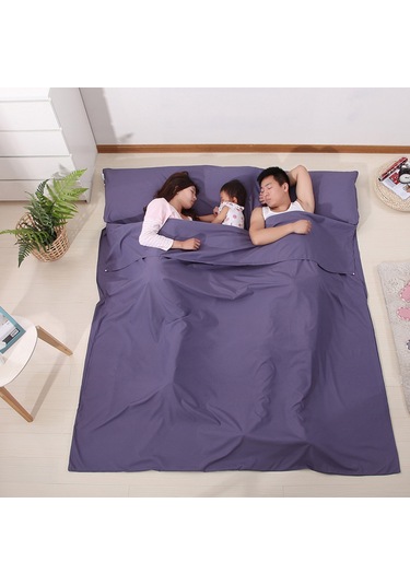 Hafif Uyku Tulumu Astarlı Uyku Tulumu Açık Kamp Otel Seyahat Mor