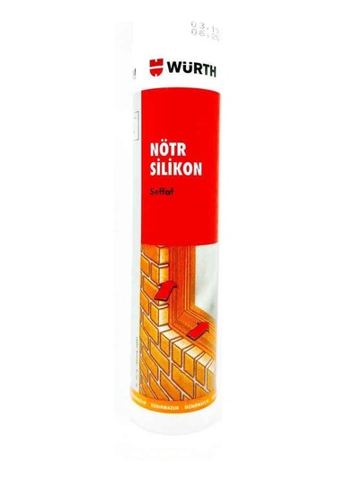 Würth Nötr Şeffaf Silikon 310 Ml Şeffaf