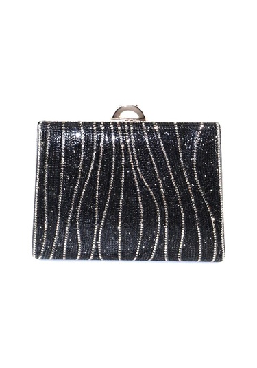 Taşlı Siyah Abiye Çanta Clutch Siyah Taşlı Gece Çantası Abiye Çanta Siyah Abiye Çantası