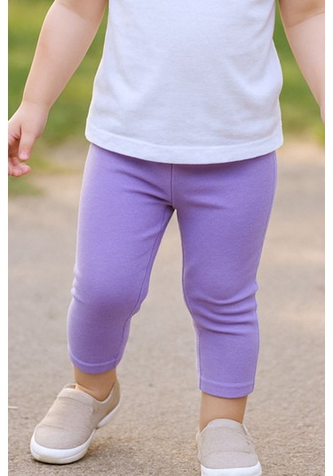 Kız Bebek Tayt Düz Renk Likralı Kumaş Esnek