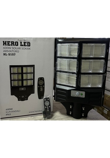 Hero 600w Güneş Enerjili Solar Bahçe Çevre Sokak Lambası